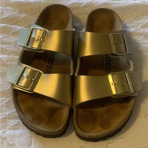 Gold Birkenstock only worn 3 times